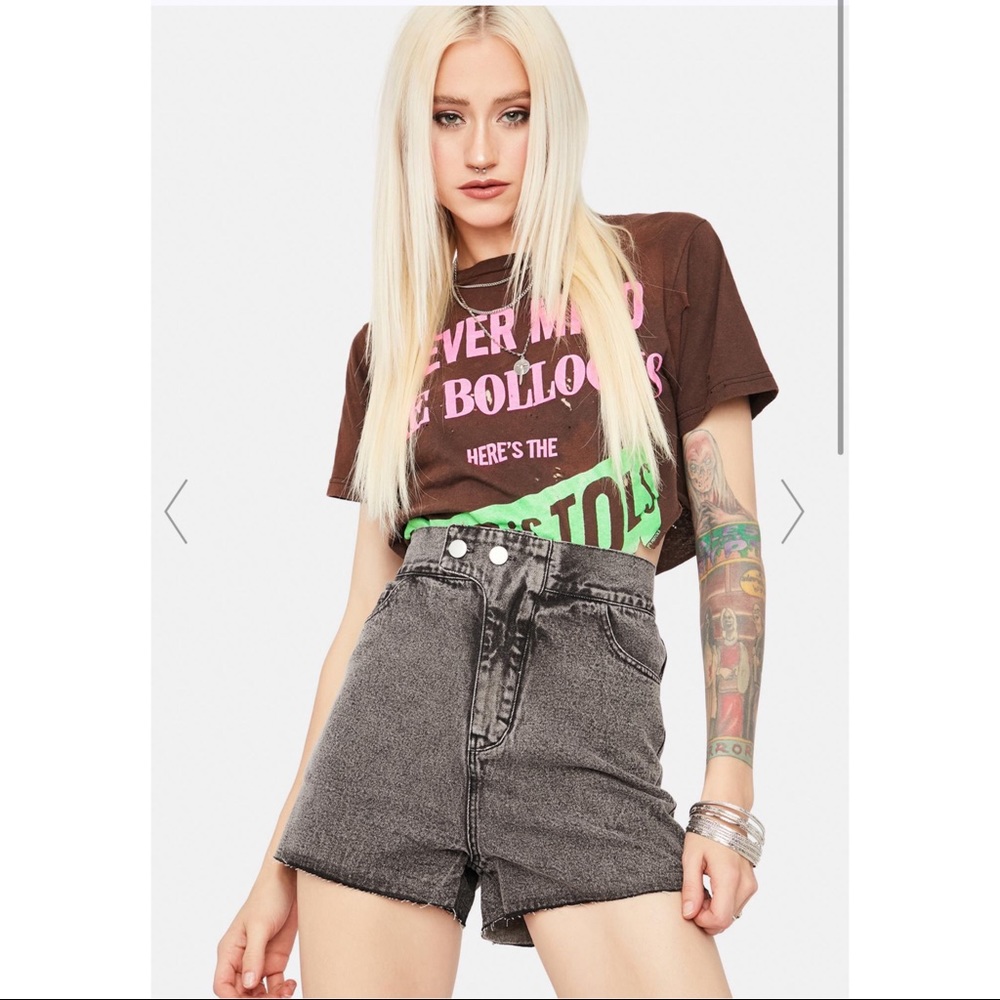 NWT HOPE YOU SHINE ACID WASH DENIM SHORTS